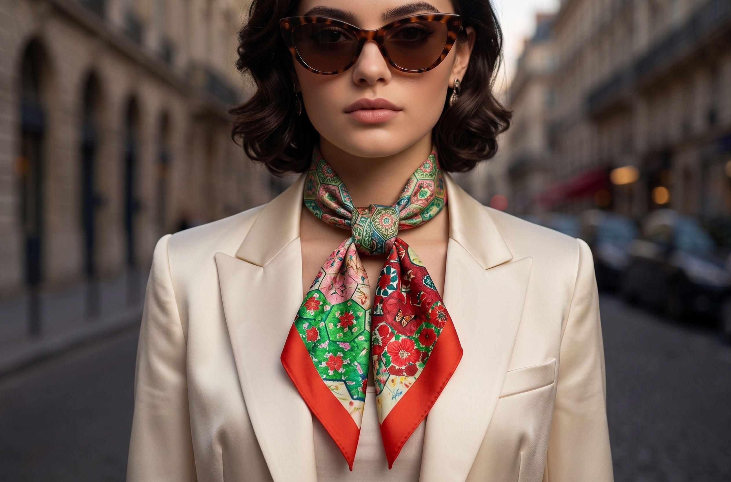 Kaliedoscope Digital Print Foulard
